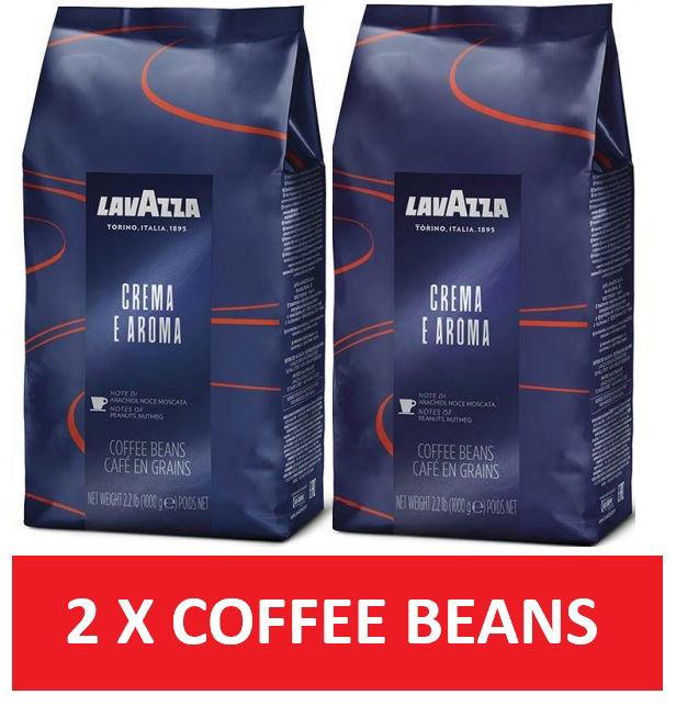 Lavazza Crema e Aroma Beans 1k, 2xCoffee Beans Bundle