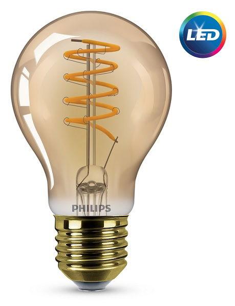 Philips LED Dimmable Vintage Light Bulb 4-25W ST64 E27 Gold 1800K