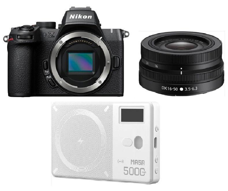 Nikon Z50II Body Mirror-Less Camera (VOA150AM) + 16-50 Z NIKON LENS + Free Gift Godox MA5R RGB LED Light and Power Bank