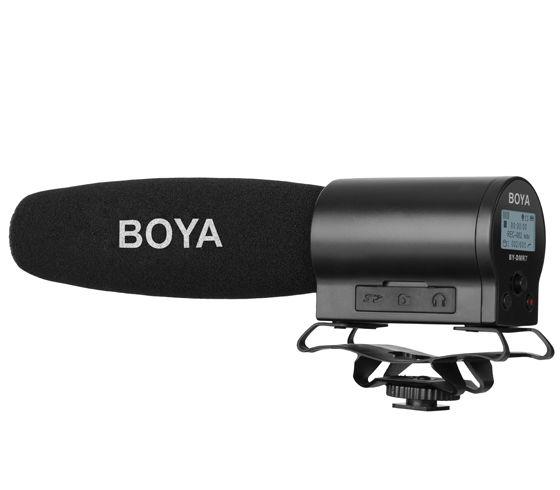 Boya Shotgun Microphone with Integrated Flash Recorder (BY-DMR7)