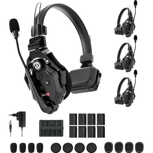 Hollyland Solidcom C1-4S Full-Duplex Wireless DECT Intercom System with 4 Headsets (1.9 GHz)