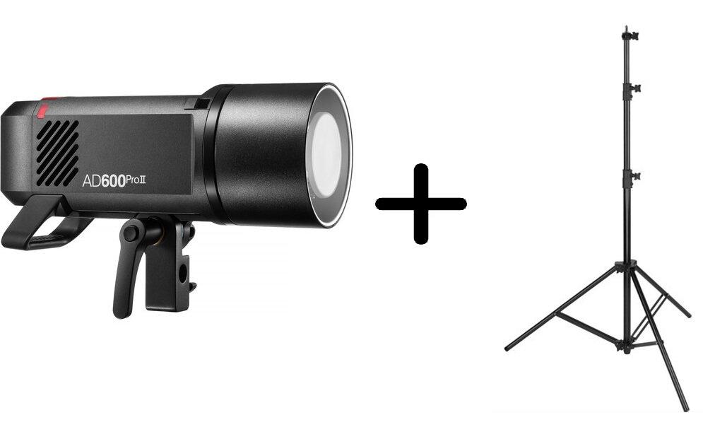 Godox AD600ProII All-in-One Outdoor Flash AD600PROII + Free Gift Heavy-Duty Air-Cushioned Light Stand JN-288T