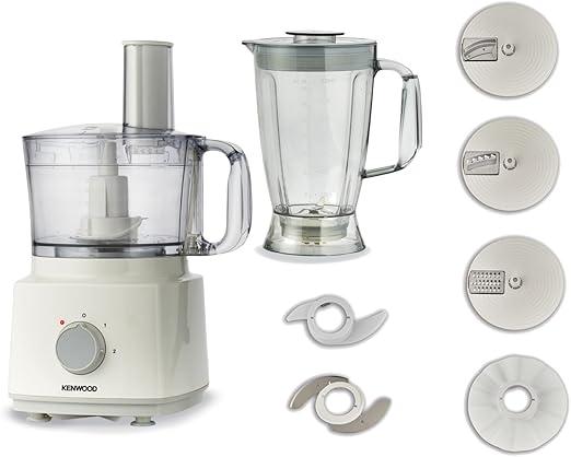 Kenwood Food Processor, 750W, 2L, Blender, Whisk, Dough Maker, FDP03.C2WH, White