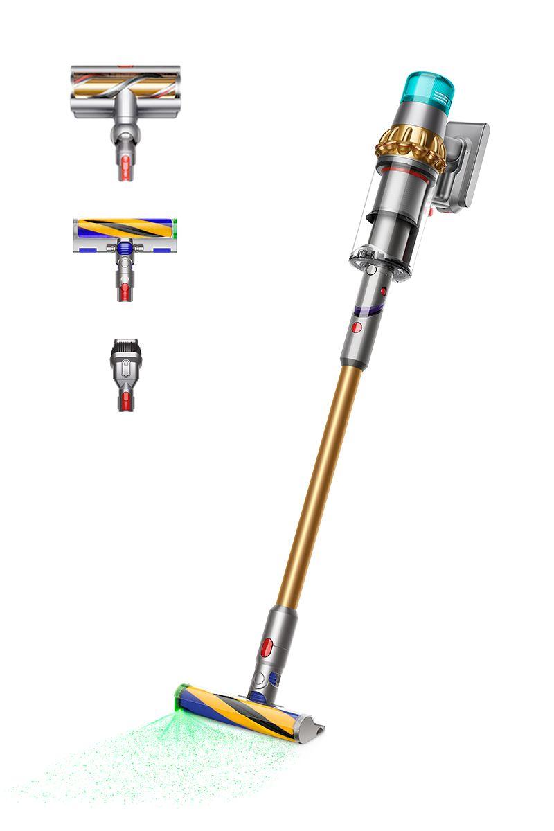 Dyson V15 Detect Absolute Cordless Vacuum, 240 Air Watts, Up to 60 minutes run time, LCD screen, Anti-tangle, 447045-01, Gold