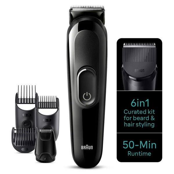 Braun 6-in-1 Style Kit for Beard and Hair Grooming. With 50min Runtime (MGK3410A)