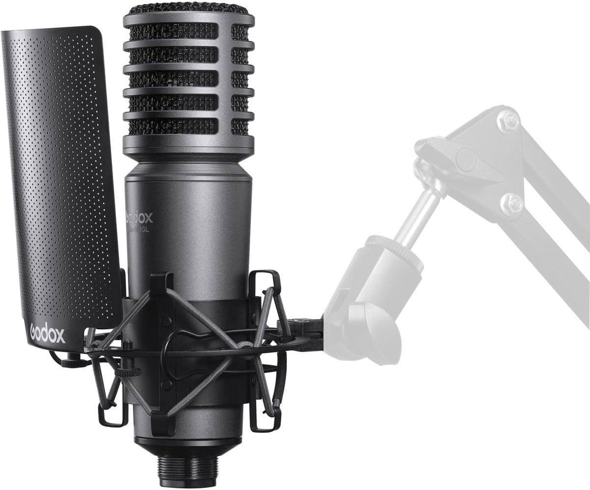 Godox Large Diaphragm Cardioid Condenser XLR Studio Microphone, XMIC100GL