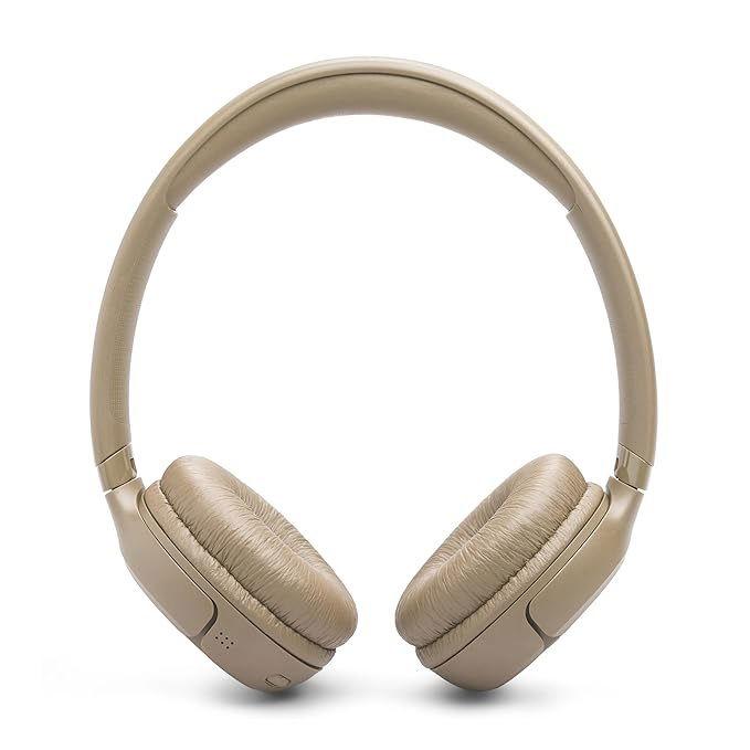 سماعات رأس JBL Tune 530BT لاسلكية على الأذن بتقنية البلوتوث مع صوت باس نقي، عمر بطارية 76 ساعة، ميكروفونات مزدوجة مزودة بتقنية تكوين الشعاع، بلوتوث متعدد النقاط 6.0، قابلة للطي وخفيفة الوزن، T530BTBEGEU، بيج