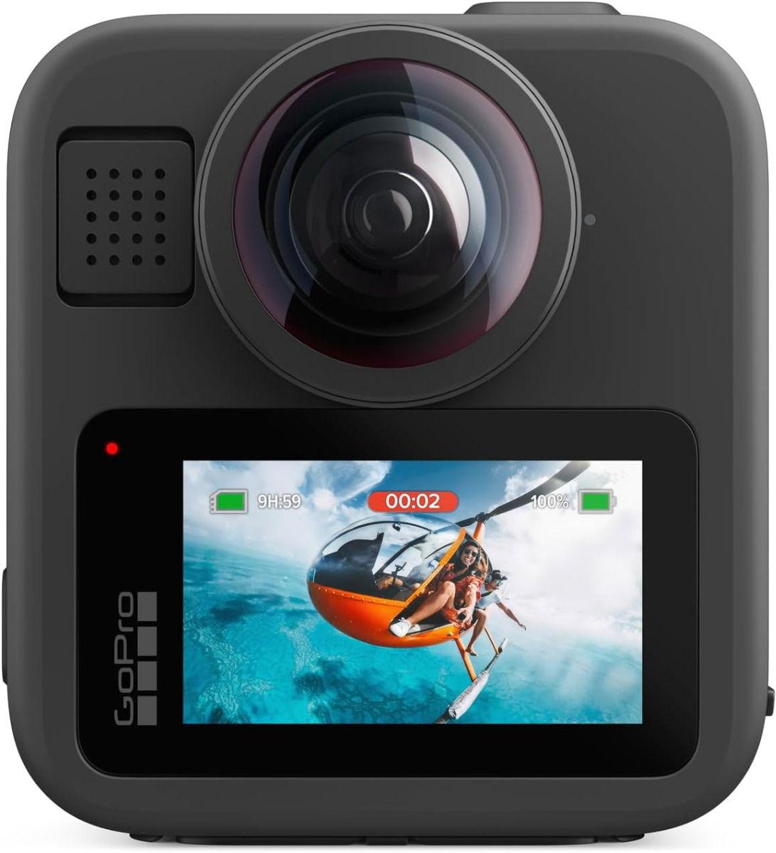 GoPro MAX2 - Waterproof 360 + Traditional Action Camera with Touch Screen, Spherical 8K Video, 29MP 360 Photos, Easy Replaceable Lenses, HyperSmooth Stabilization, 6 Microphones, CHDHZ-311-RW, Black