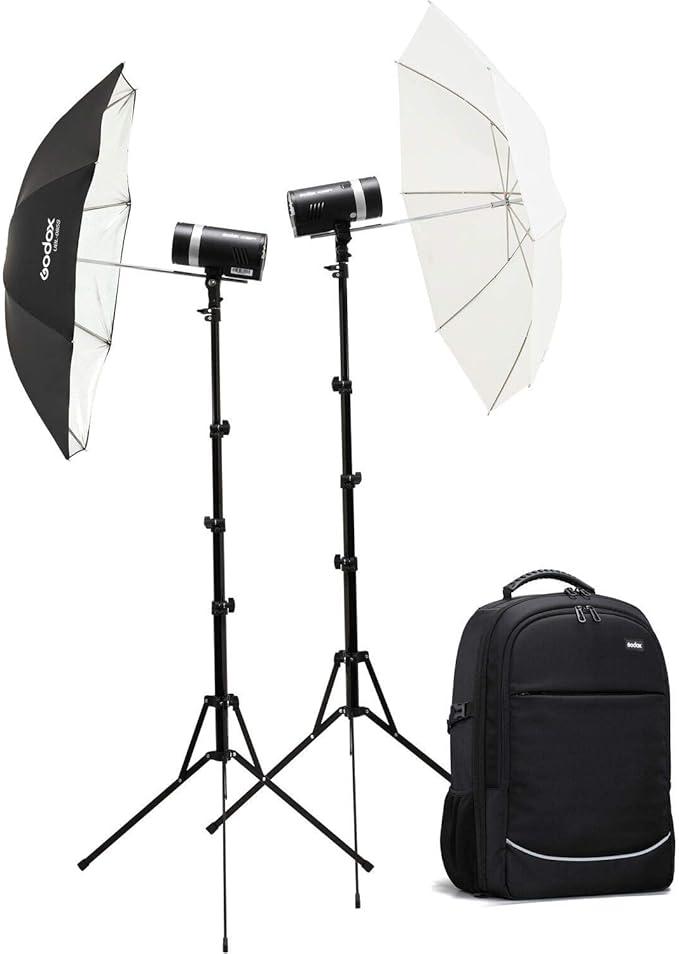 Godox AD300Pro II Kit2 TTL Battery Powered Strobe, All-in-One Outdoor Flash, 2-Light Kit, Black