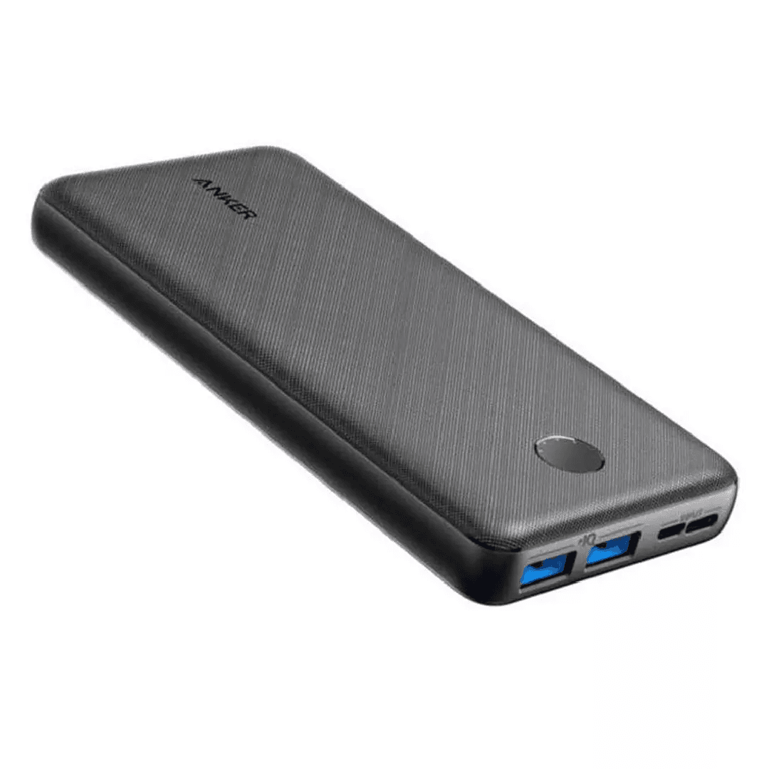 باور بانك أنكر 20000 مللي أمبير/ساعة أسود 2USB 1MIC (A1268H13SC)