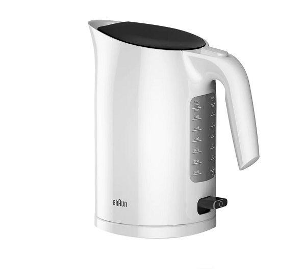 Braun Kettle, 3000W, 1.7L, Washable Anti Scale Filter, WK3110WH, White