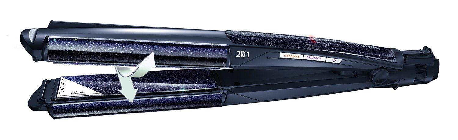 Babyliss Hair Straightener, Diamond Ceramic, Up To reach 235°, 6 Heating Settings, Fast Heat Up, Digital screen, Lock Mechanism, Floating Plates, Auto Shut Off, I Curl Function, ST330SDE, Black