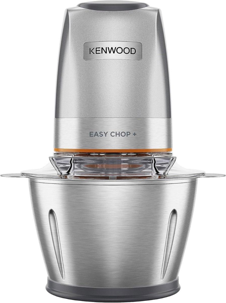 Kenwood Chopper, 500W, Stainless Steel Bowl, 1.2L, Quad Blade, Ice Crush, 2 Speeds, Spatula, Storage Lid, CHP62.700SI, Silver