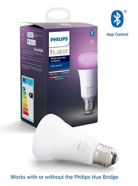 لمبة ذكية  فيليبس هيو  لون أبيض 7.5W A60 E27 (PHI-929002489610)