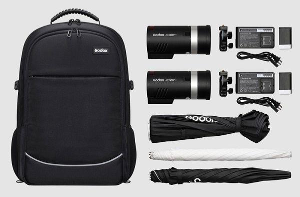 مجموعة حقيبة فلاشات مزدوجة من جودوكس (AD300PRO-KIT-2)