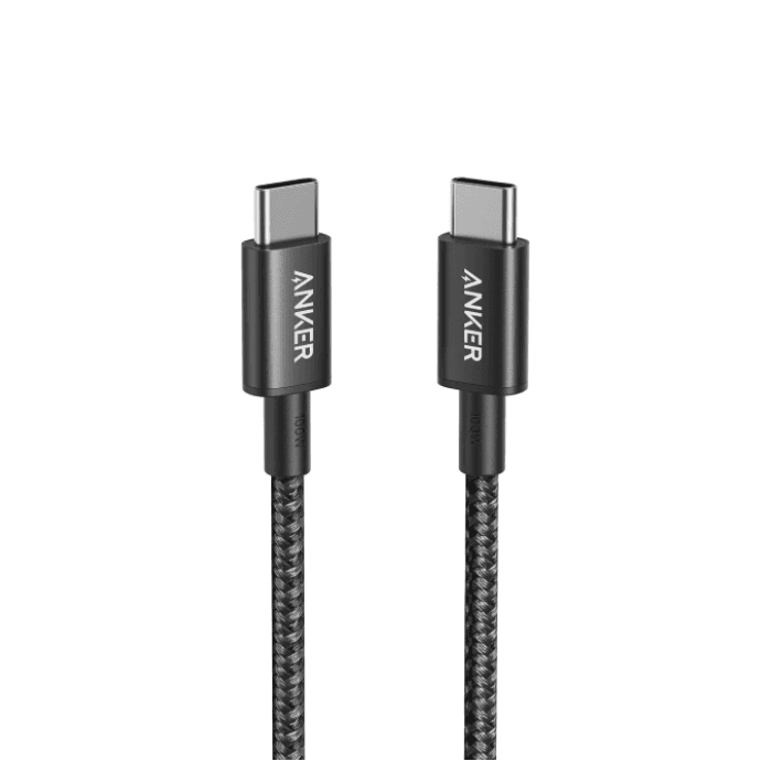 Anker Durable Nylon Braided USB C to USB C Cable, 60W, 1 Meter, Fast Charger, Built to Last, A8752H11, Black