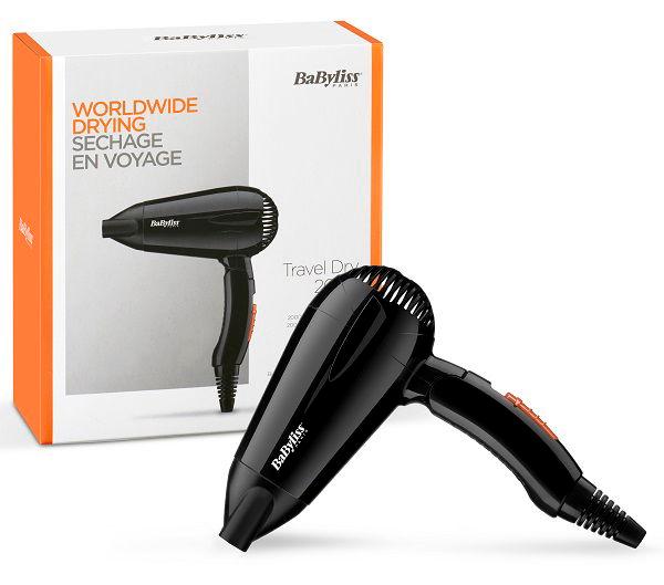 Babyliss Hair Dryer, 2000W, 2 Speed Setting, 2 Heat  Setting, Dual Voltage, Concentrator nozzle, Folding Handle, 5344SDE