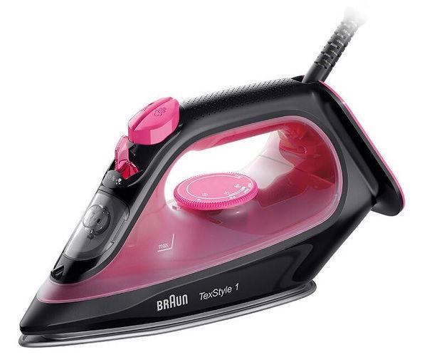 Braun Steam Iron, 2000W, 130g Steam Shot per Minute, Super Ceramic Soleplate, Self Clean, Anti Drip, 220ML Water Tank, Water Spray, 50% Energy Saving, Auto Off, SI1070PU, Purple