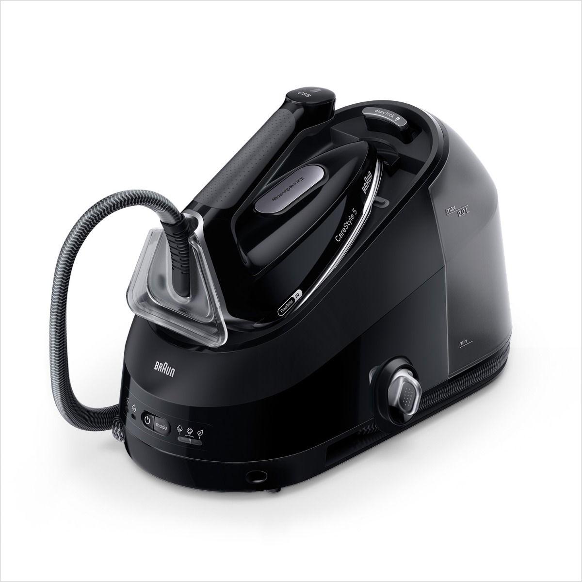 Braun CareStyle 5 Steam Generator Iron 2400W, 7.5 Bar, 510g/min steam boost, 2L tank, FreeGlide 3D, Eloxal Plus soleplate, FastClean, for all ironable fabrics, IS5249BK, Black