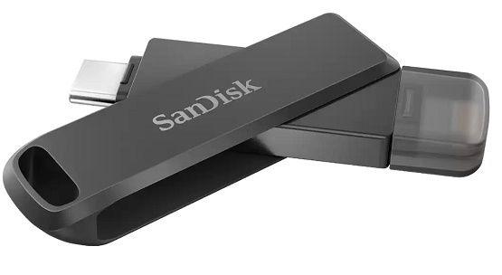 SanDisk iXpand Flash Drive Luxe 64GB - USB-C + Lightning - USB Type-C devices (SDIX70N-064G-GN6NN)
