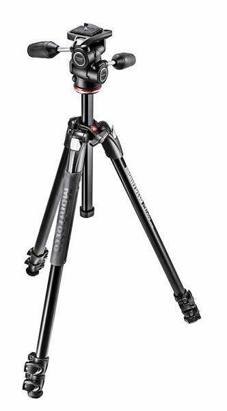 Manfrotto 290 Xtra Aluminium 3-Section Tripod with Head (MK290XTA3-3W)