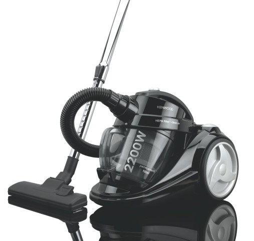 Kenwood Bagless Canister Vacuum Cleaner, 2200W, 2.5L Dust Caister Capacity, HEPA Filter, Anti Bacteria, Pet Care, VC705001, Black