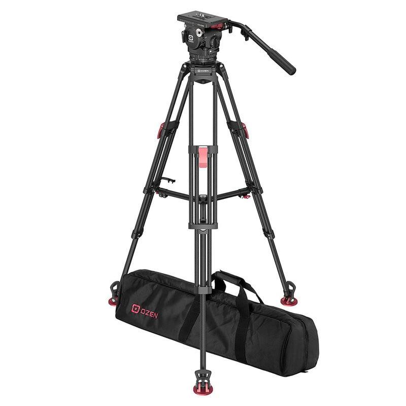 OZEN Tripod, 100mm, Fluid Head w/extending Pan Bar, 10EZ