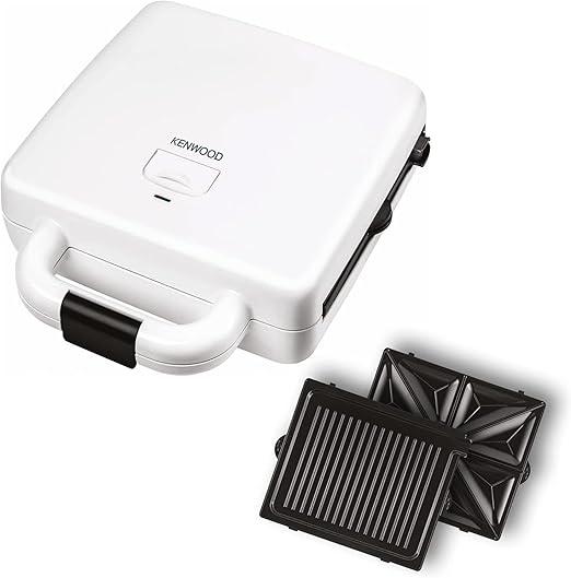Kenwood Sandwich Maker, 3in 1, Grill, 1300W, 180 Degree Hinge, 2 Non Stick Plates, 4 Slots, SMP94.A0WH, White