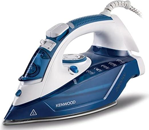 Kenwood Steam Iron, 2600W, 350ML Capacity, Ceramic Plate, Auto Shut Off, 140G Steam Shot, Anti Drip, Spray Function, STP75.000WB, Blue