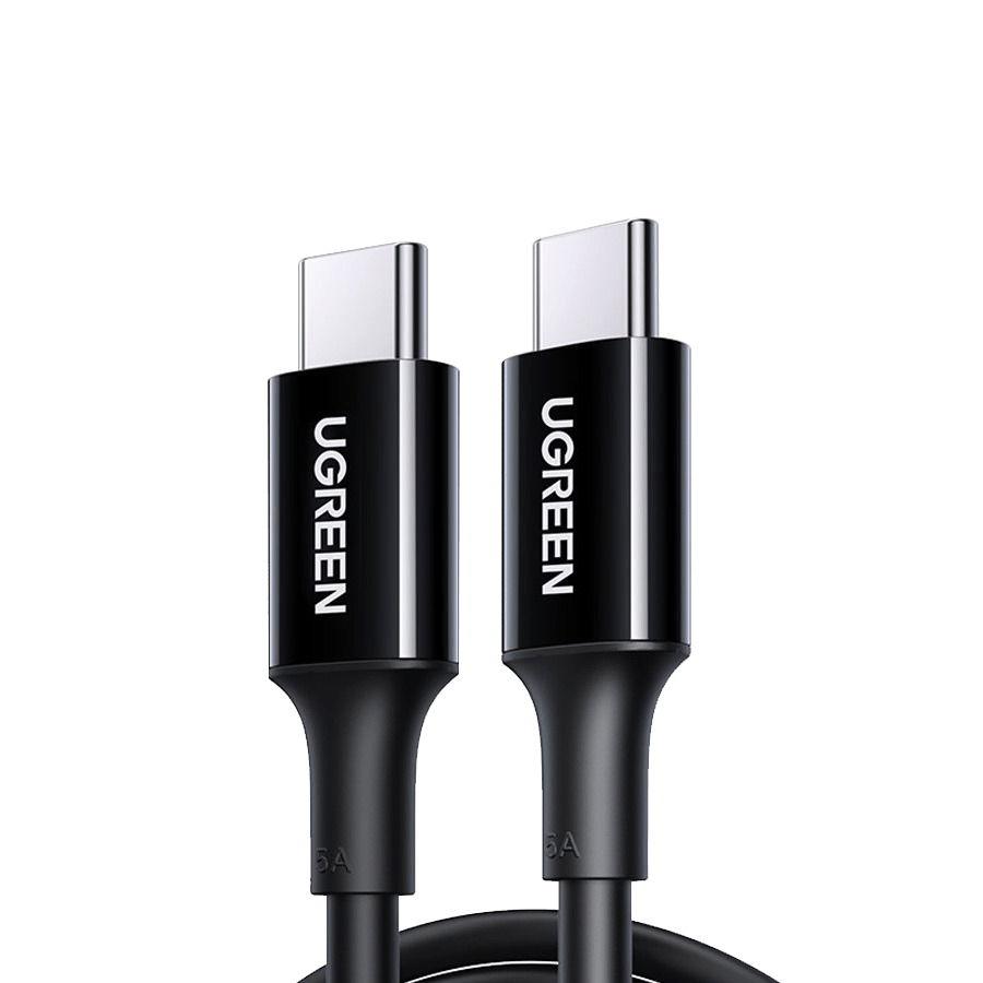 Ugreen 1-Meter USB Type-C PD 100W, Fast Charging and Data Cable with 5A Max, 80371, Black