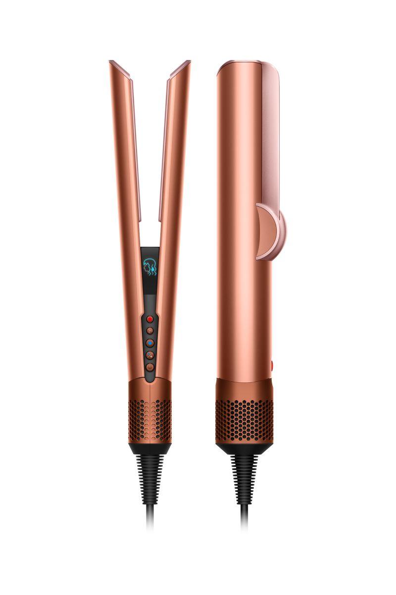 جهاز تمليس الشعر Dyson Airstrait™ ، من الرطب إلى الجاف، مزودة بخاصية الهواء، بدون ألواح تسخين، لا تسبب ضررًا حراريًا، باللون حريري كهرماني، 143426-01
