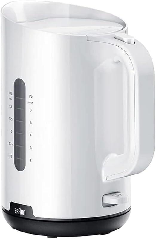 Braun Kettle, 2200W, 1.7L, Washable Anti Scale Filter, WK1100WH, White
