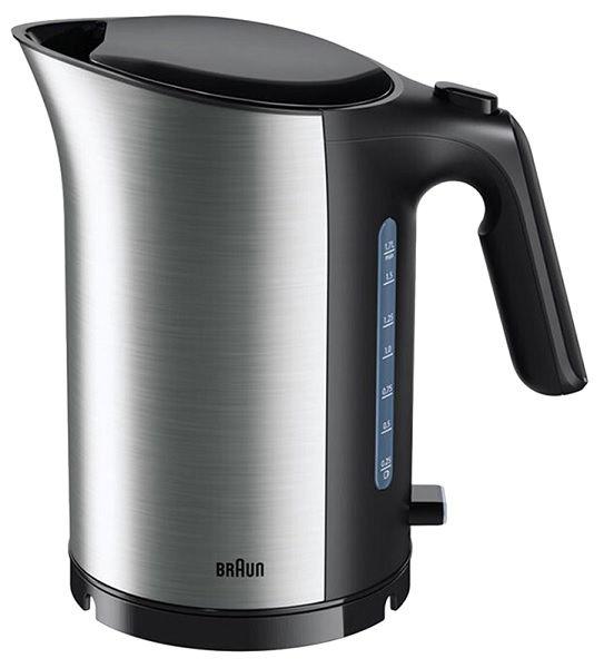 Braun Kettle, Stainless Steel, 3000W, 1.7L, Washable Anti Scale Filter, Double Sided Window, WK5110BK, Silver