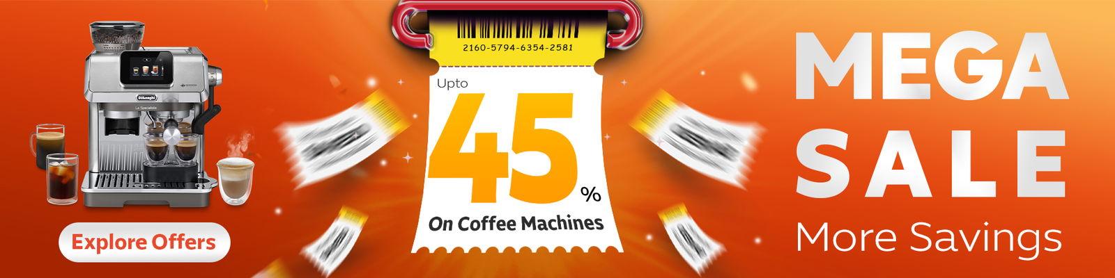 Mega Sale Up to 55% On Coffee Machines