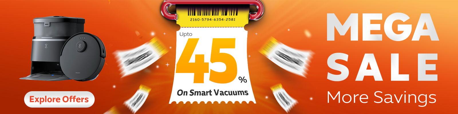 Mega Sale Up to 55% On Smart Vacuums