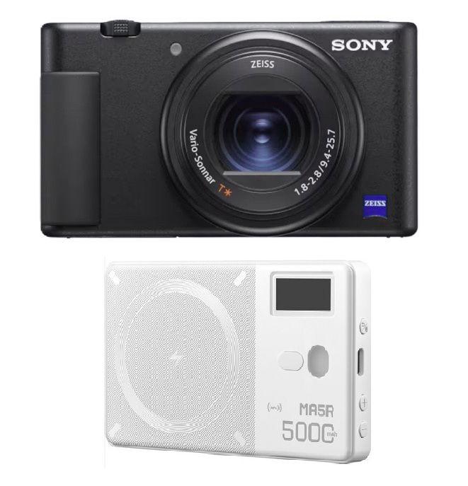 كاميرا سوني الرقمية Vlog لإنشاء المحتوى + هدية مجانية Godox MA5R RGB LED Light و Power Bank