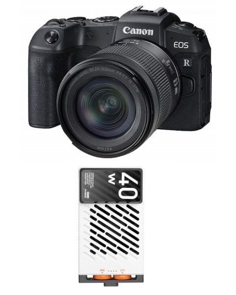 كاميرا كانون EOS RP مع عدسة  (EOSRP-24-105) RF 24-105mm F4-7.1 IS STM + إضاءة FIVERAY M40 من زيون