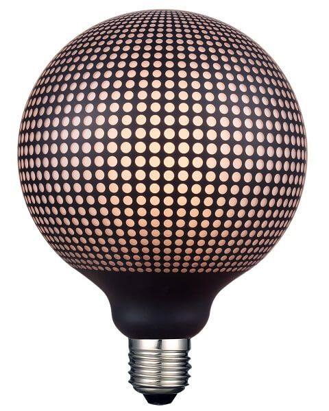 CILA LED BULB Magician Gold with Black Dots 6W E27 2700K Dimmable (G125BD)
