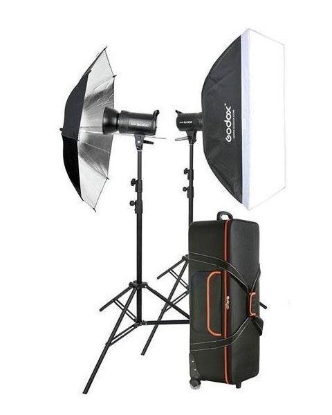 Godox SK300  Studio 2 Head Kit + 2 WT806 Light Stand (SK300IIV-KIT) 