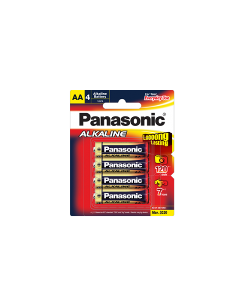 Panasonic Alkaline AA-Size Battery 4X1 (LR6T/4B)