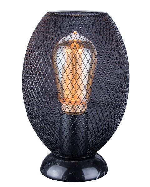 CILA Desk lamp base E27 Metal Cage with Marble Black color (LT-673)