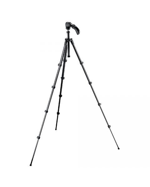 MANFROTTO Compact Series tripod with built-in photo/movie head - black (MKC3-H01)