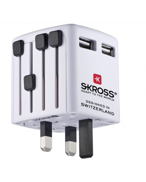 سكروس شاحن مع 2 × يو اس بي
SKROSS World USB Charger