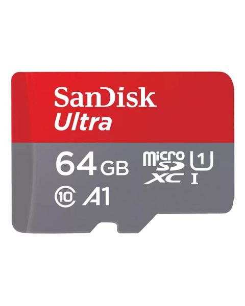 سانديسك بطاقة ذاكرة Ultra microSD سعة 64 جيجابايت (SDSQUAB-064G-GN6MN)