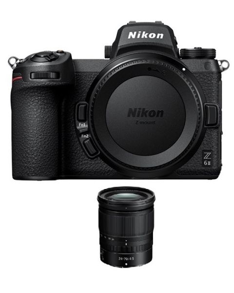 نيكون كاميرا Z6 II  + عدسة 24-70 + بطاقة عضوية نيكون (VOA060AM)