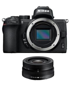 Nikon Z50 Mirrorless Camera Body Only (VOA050CM) + Nikon Z DX 16-50 Lens + NPM Card