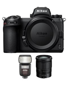 NIKON Z6 II Mirrorless  Body Only + 24-70mm Lens + Godox Ving V860III TTL Li-Ion Flash Kit + NPM Card (VOA060AM)