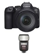 Canon EOS R6 Mark II Mirrorless Camera Body only + Canon RF 24-105mm F4 + Godox V860III Flash Kit (EOSR6MK2)