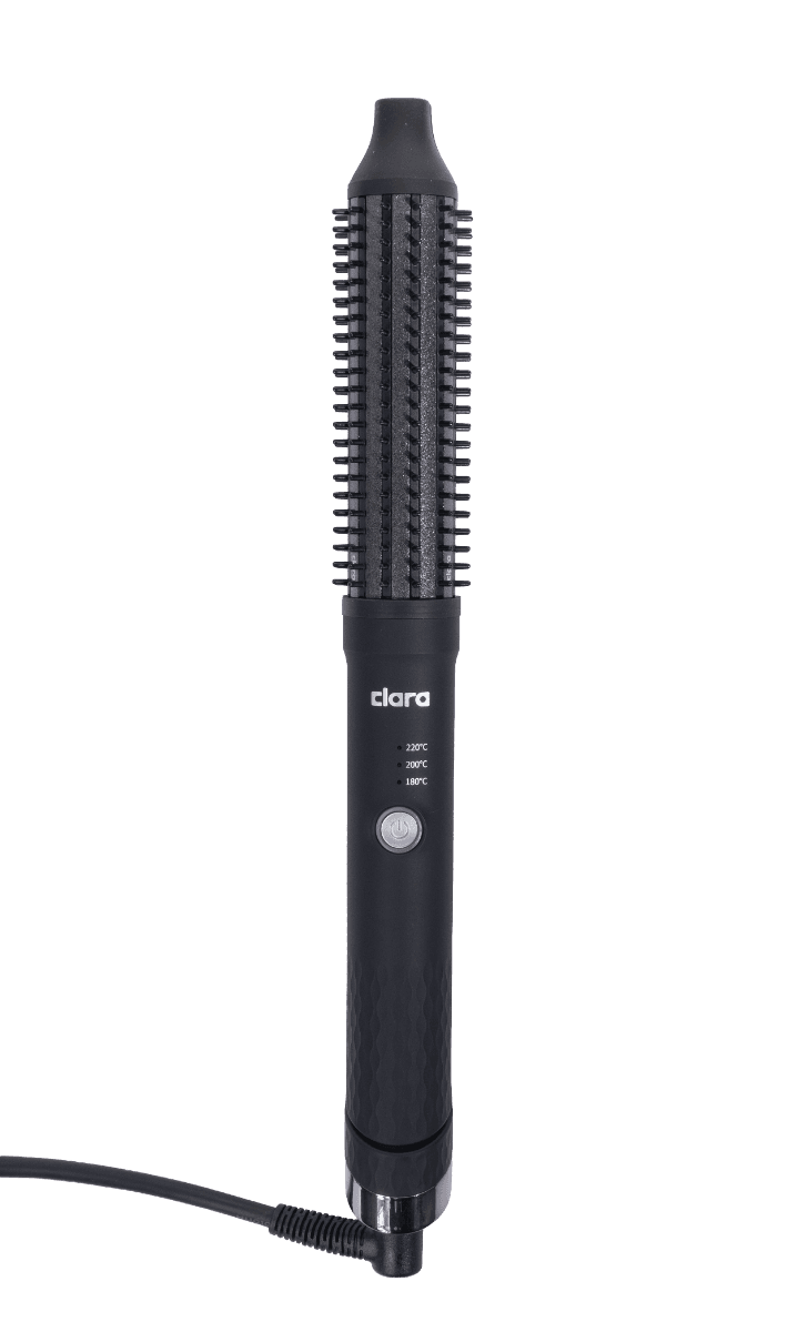 Clara Dual Slim Brush and Straightener, 3 Temperature, 360° Swivel Cord, Suitable for All Hair Types, C30, Black