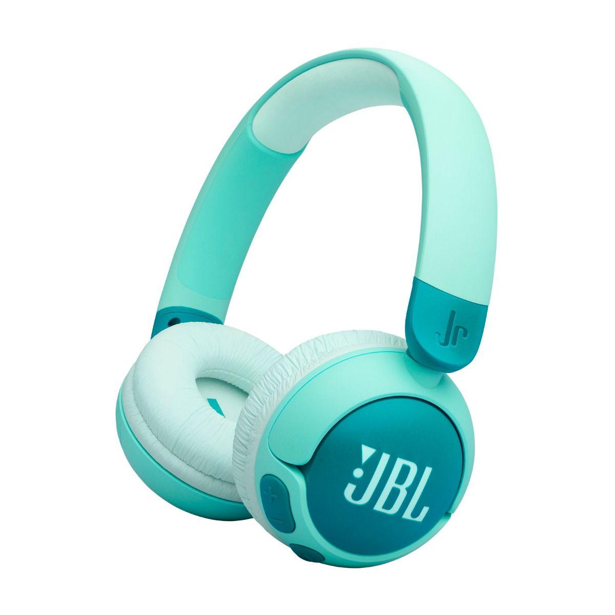 JBL Junior 320 BT، سماعات بلوتوث لاسلكية للأطفال مع ميكروفون مدمج، 50 ساعة تشغيل، صوت JBL آمن، صوت منخفض، أزرار تحكم سهلة ومجموعة ملصقات، 320BT، أخضر